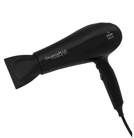 Secador De Cabelo Gama Eleganza Plus Ceramic Íon 3 Níveis Cor Preto