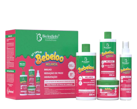 Kit Bebelo Tutti Fruti Uva Banana A escolha Cabelos lisos Ondulados Ressecados Força Bio Instinto