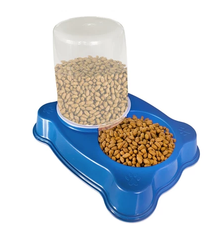 Bebedouro Dupla Função Dispenser Dosador 1 kg Ração/1,5 Litros Água Cães E Gatos