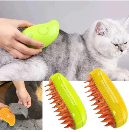 Escova A Vapor Para Gato Autolimpante Cão De Massagem Removedor De Pêlos