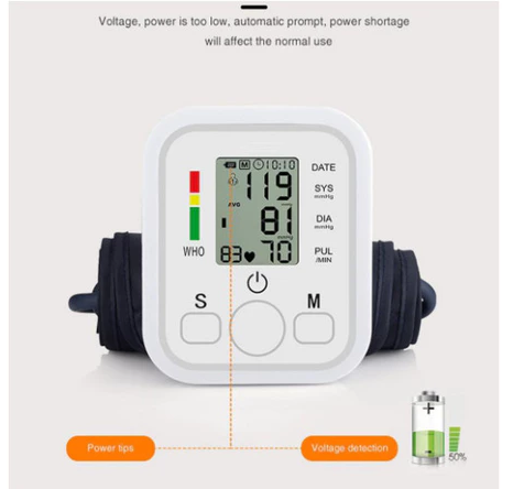 Medidor de pressão arterial digital braço aparelho de pressao arterialprofissional esfigmomanômetro manômetro portátil